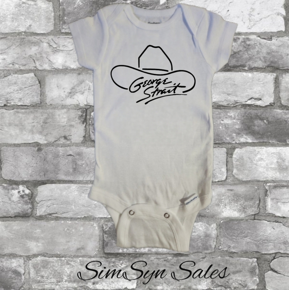 George Strait Unisex Baby Band Onesie Onepiece Bodysuit 0-3 Months Brand New